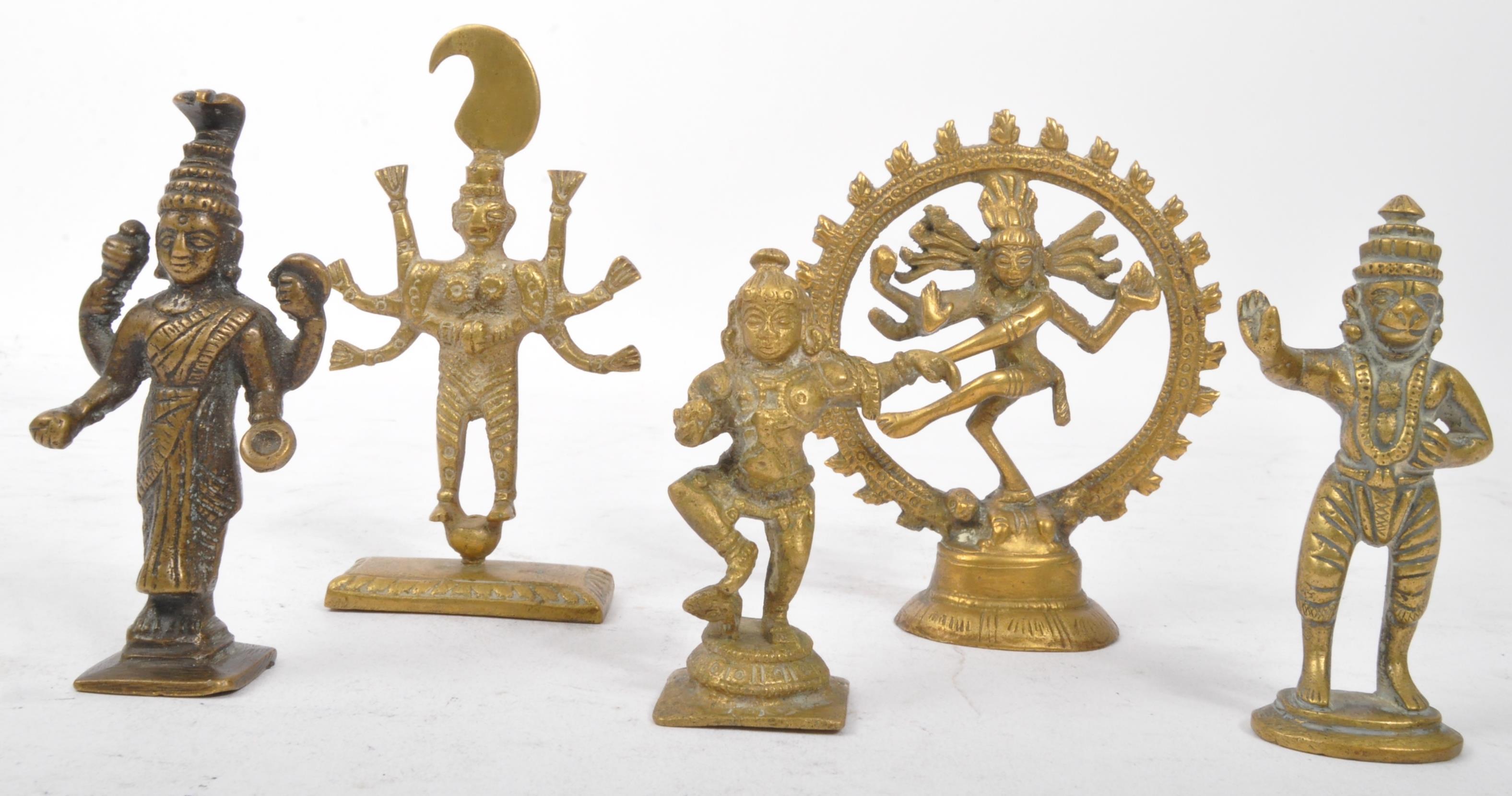 COLLECTION OF INDIAN BRONZE AND BRASS DEITY FIGURES