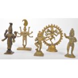 COLLECTION OF INDIAN BRONZE AND BRASS DEITY FIGURES