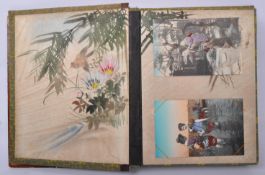 EARLY 20TH CENTURY JAPANESE LACQUER POSTCARD ALBUM