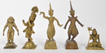 COLLECTION OF BRASS & BRONZE INDIAN & THAI DEITY FIGURES