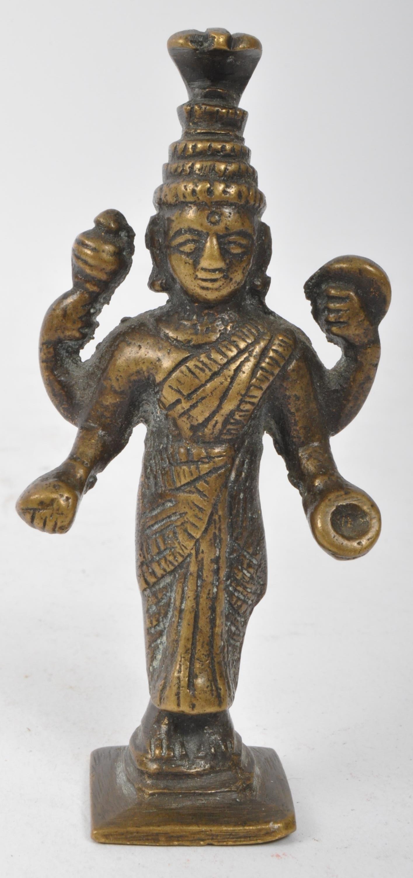 COLLECTION OF INDIAN BRONZE AND BRASS DEITY FIGURES - Image 6 of 6