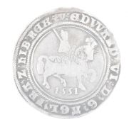 16TH CENTURY EDWARD VI 1551 HALF CROWN COIN