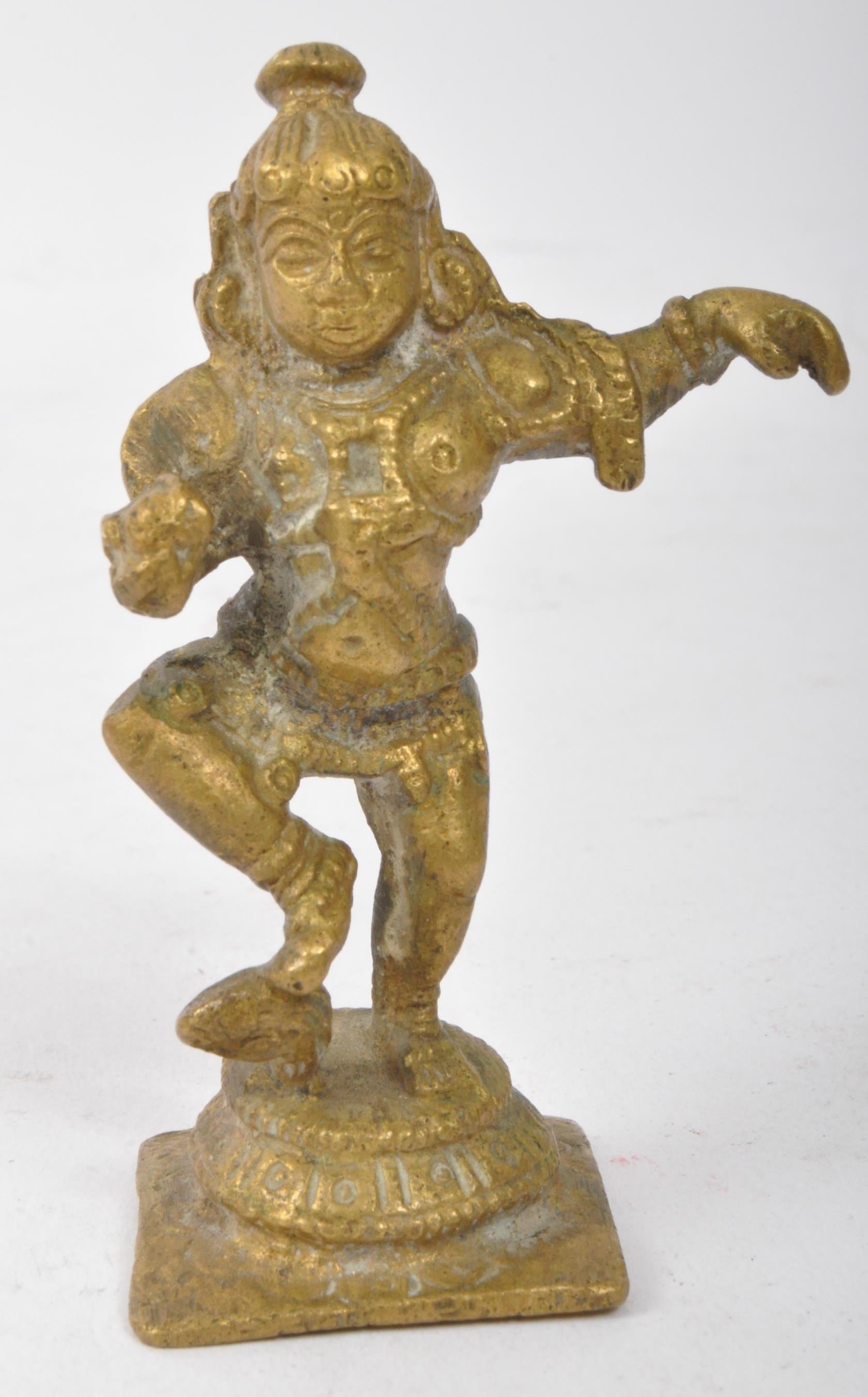 COLLECTION OF INDIAN BRONZE AND BRASS DEITY FIGURES - Image 4 of 6