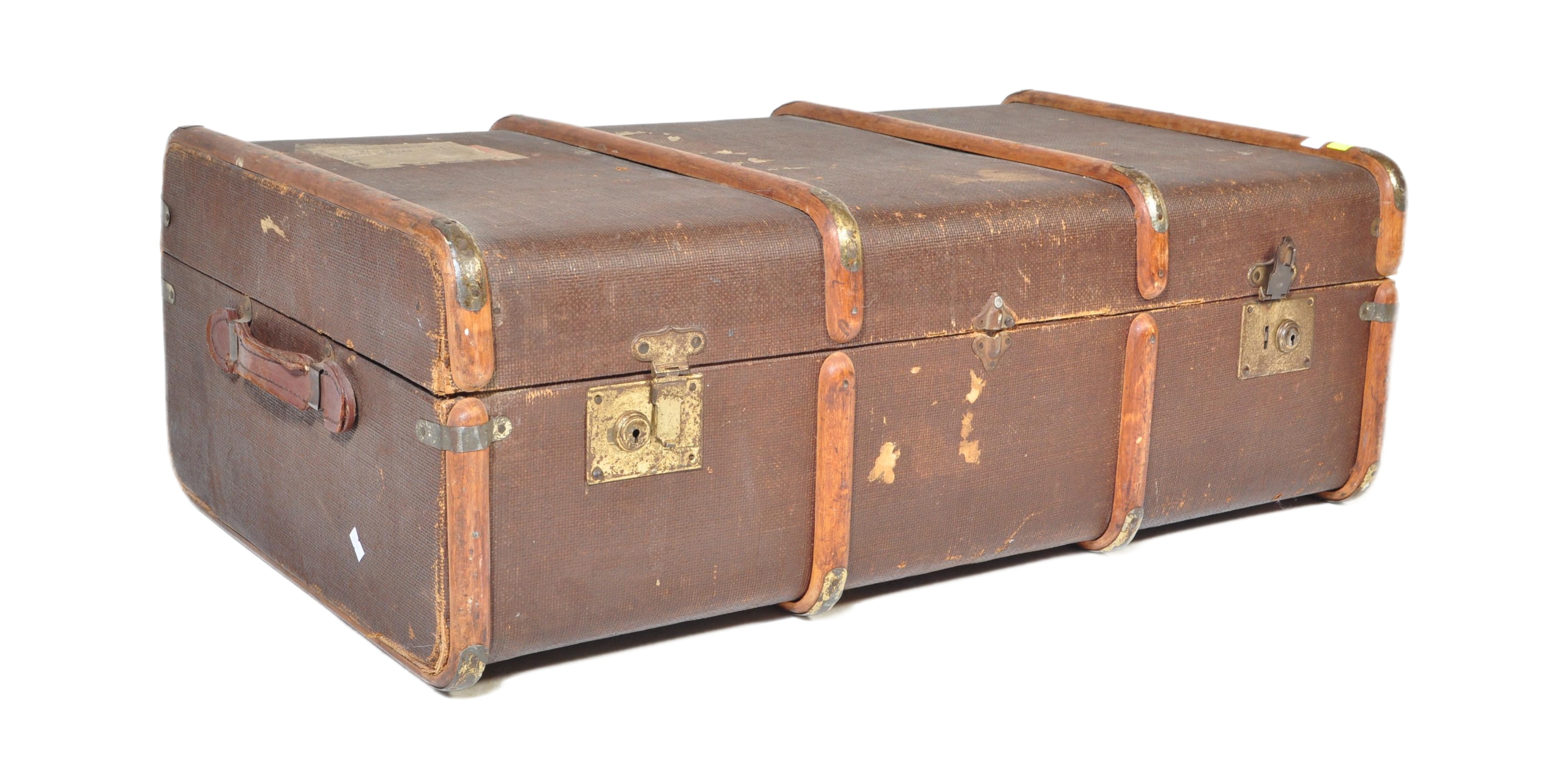 VINTAGE EARLY 20TH CENTURY RAILWAY TRAVEL SUITCASE