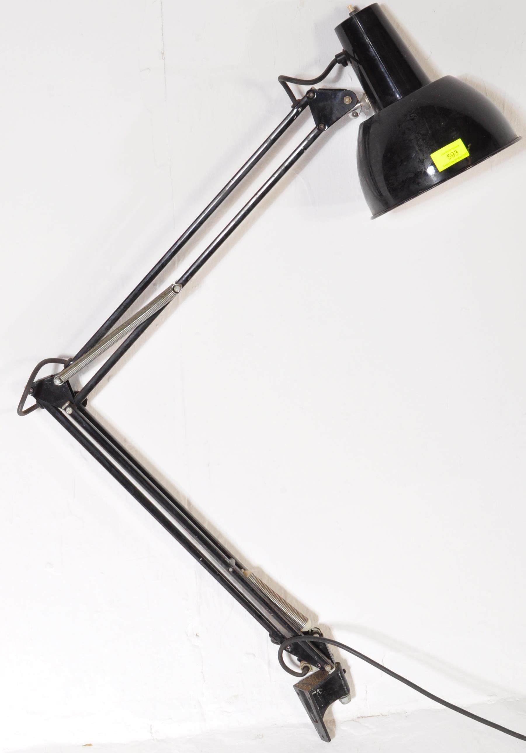 MID CENTURY 1960S BLACK ANGLEPOISE WALL MOUNTED LAMP - Image 2 of 5
