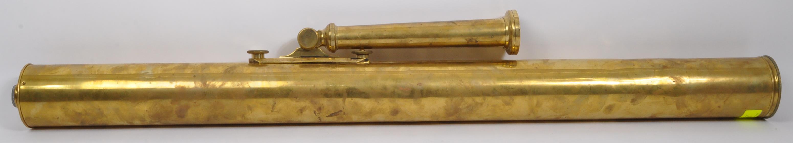 LARGE EARLY 19TH CENTURY BRASS TELESCOPE - Image 4 of 5