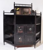 19TH CENTURY VICTORIAN AESTHETIC MOVEMENT BLACK LACQUERED CABINET