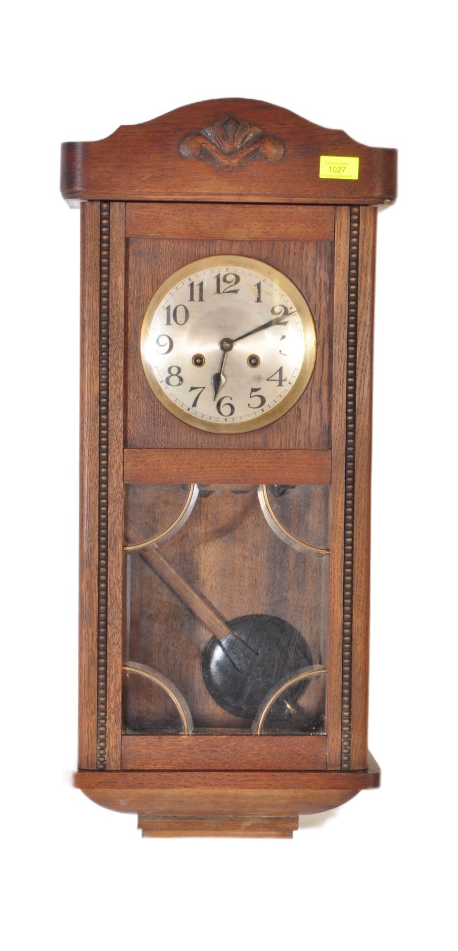 EARLY 20TH CENTURY 1920S OAK WALL CLOCK