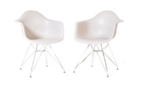CHARLES & RAY EAMES - VITRA - PAIR OF PLASTIC OFFICE CHAIRS