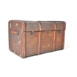 EARLY 20TH CENTURY CANVAS STEAMER TRUNK