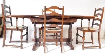 20TH CENTURY ARTS & CRAFTS STYLE DINING SUITE
