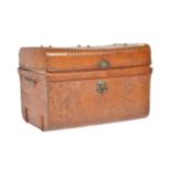 VINTAGE 20TH CENTURY METAL STEAMER TRAVEL TRUNK