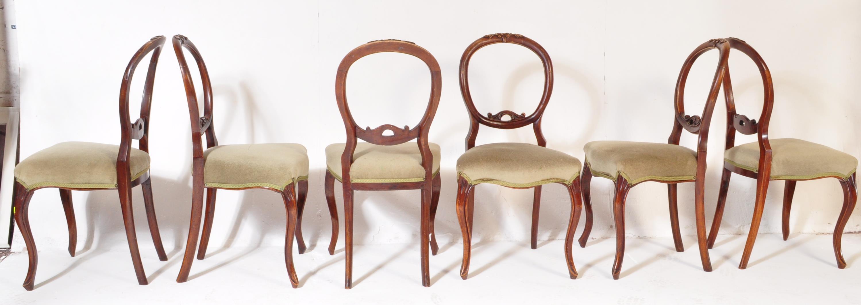 SET OF SIX VICTORIAN 19TH CENTURTY BALLOON BACK CHAIRS - Image 3 of 5