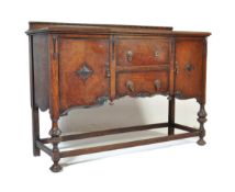 EARLY 20TH CENTURY JACOBEAN REVIVAL OAK SIDEBOARD CREDENZA