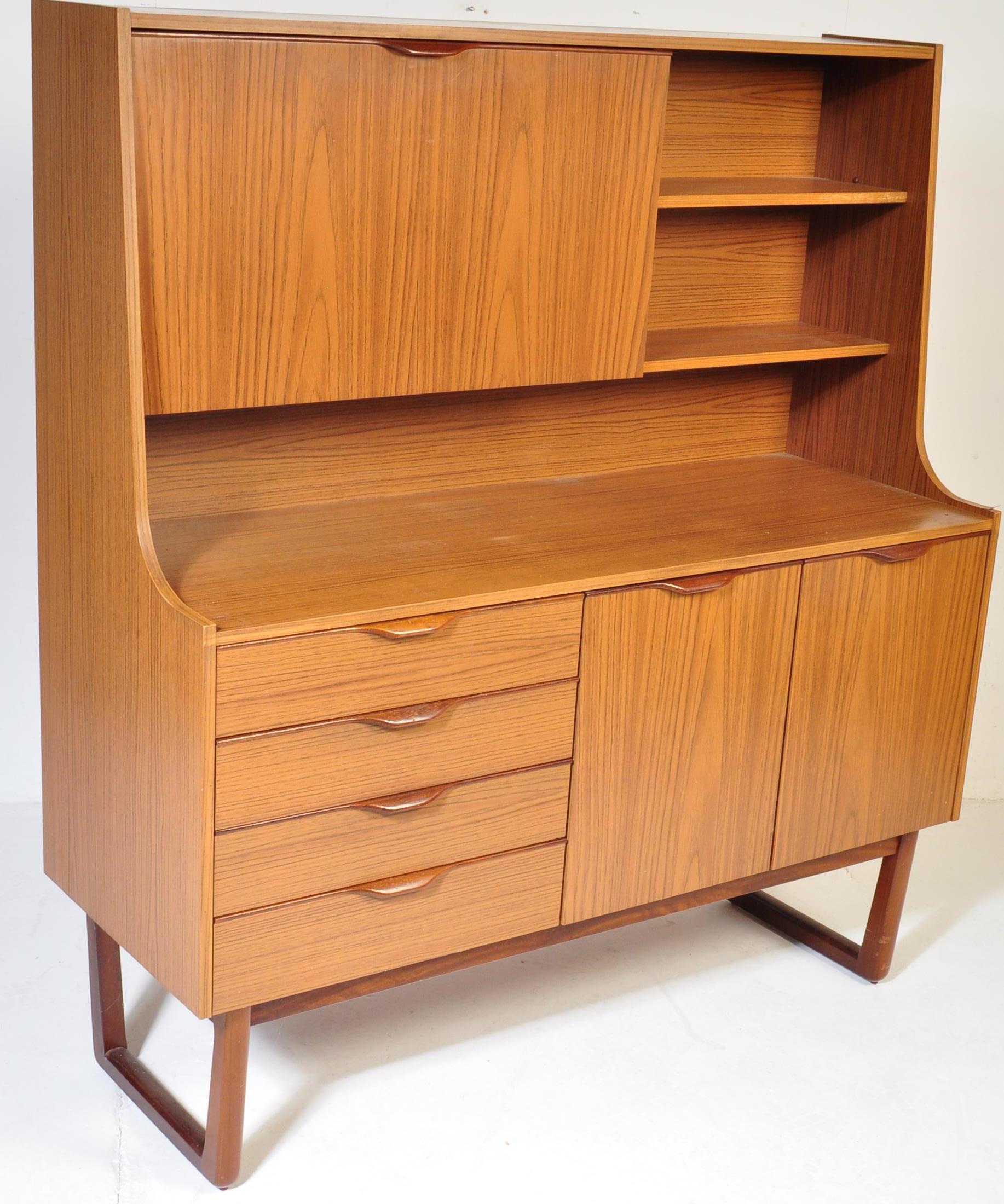 RETRO VINTAGE TEAK VENEERED HIGHBOARD - FRESCO MANNER - Image 2 of 6