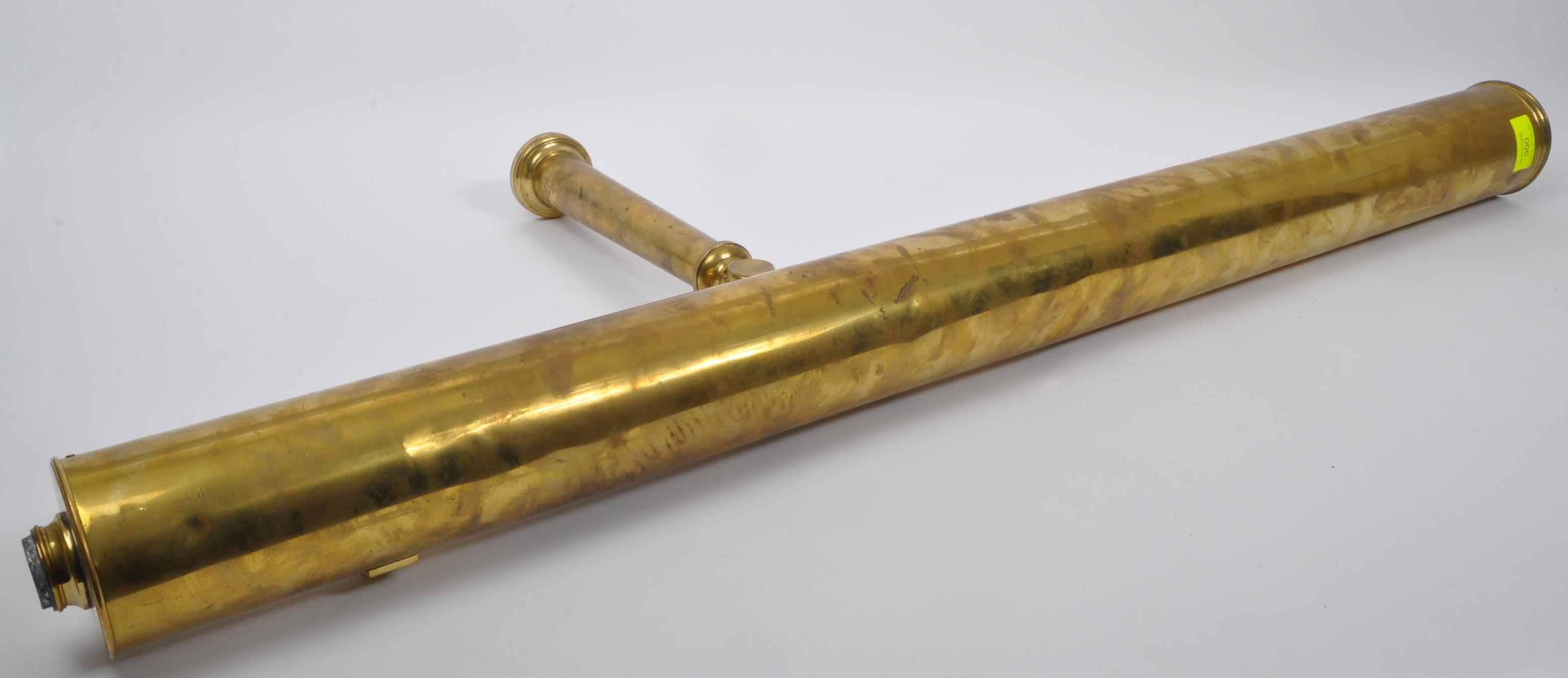LARGE EARLY 19TH CENTURY BRASS TELESCOPE - Image 2 of 5