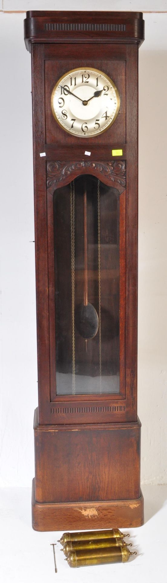 CIRCA 1920S OAK CASED WESTMINSTER CHIME GRANDFATHER CLOCK - Bild 2 aus 6