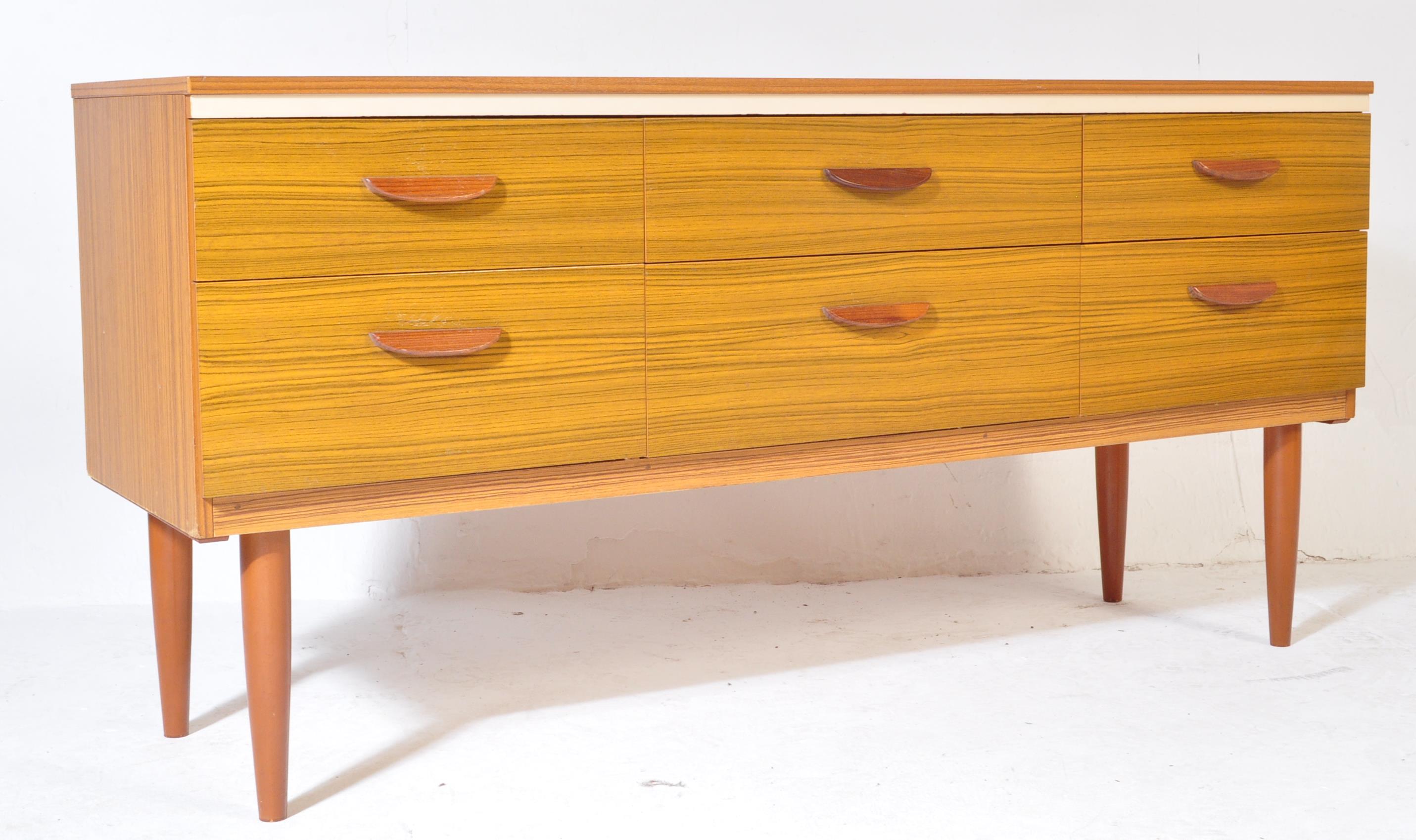 MID 20TH CENTURY RETRO VENEERED SIDEBOARD CREDENZA