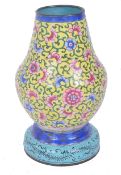 VINTAGE CHINESE ORIENTAL CLOISONNE STYLE VASE