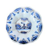 17TH CENTURY DUTCH DELFTWARE BOWL WITH FOLIATE PATTERN