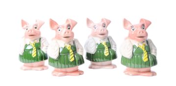 SET OF FOUR VINTAGE NATWEST PIGGY BANK SISTER ANNABEL PIGS