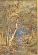 EARLY 20TH CENTURY OIL ON TILE LANDSCAPE PAINTING