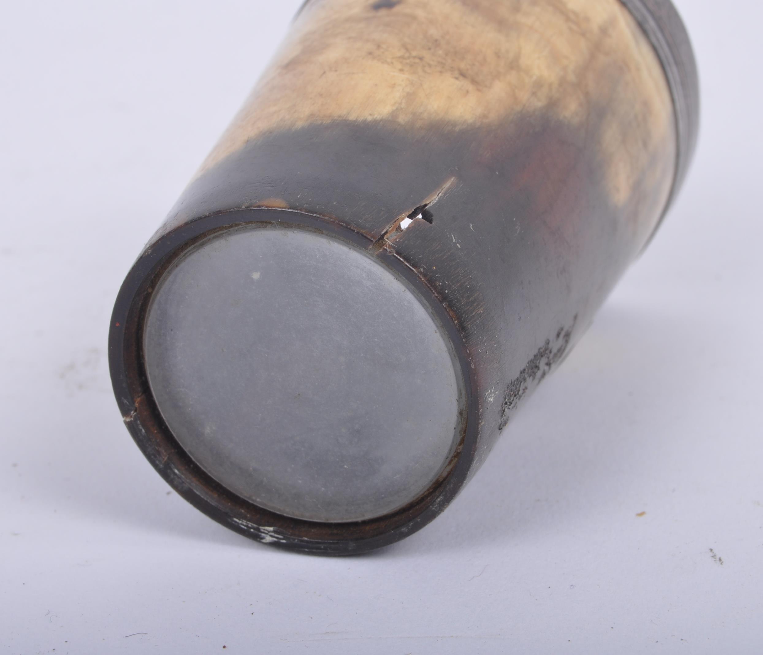 SILVER-COLLARED 19TH CENTURY VICTORIAN HORN BEAKER - Image 3 of 4