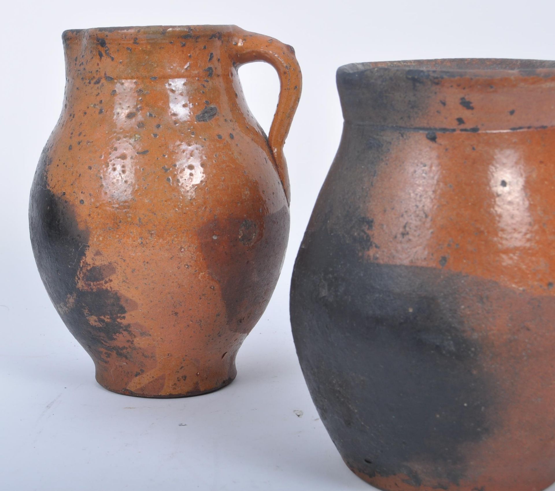 SET OF 19TH CENTURY TERRACOTTA GLAZED JUGS - Image 3 of 10