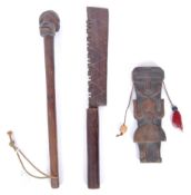 AFRICAN KULANGO TRIBAL KNOB KERRY COSH & OTHER ITEMS