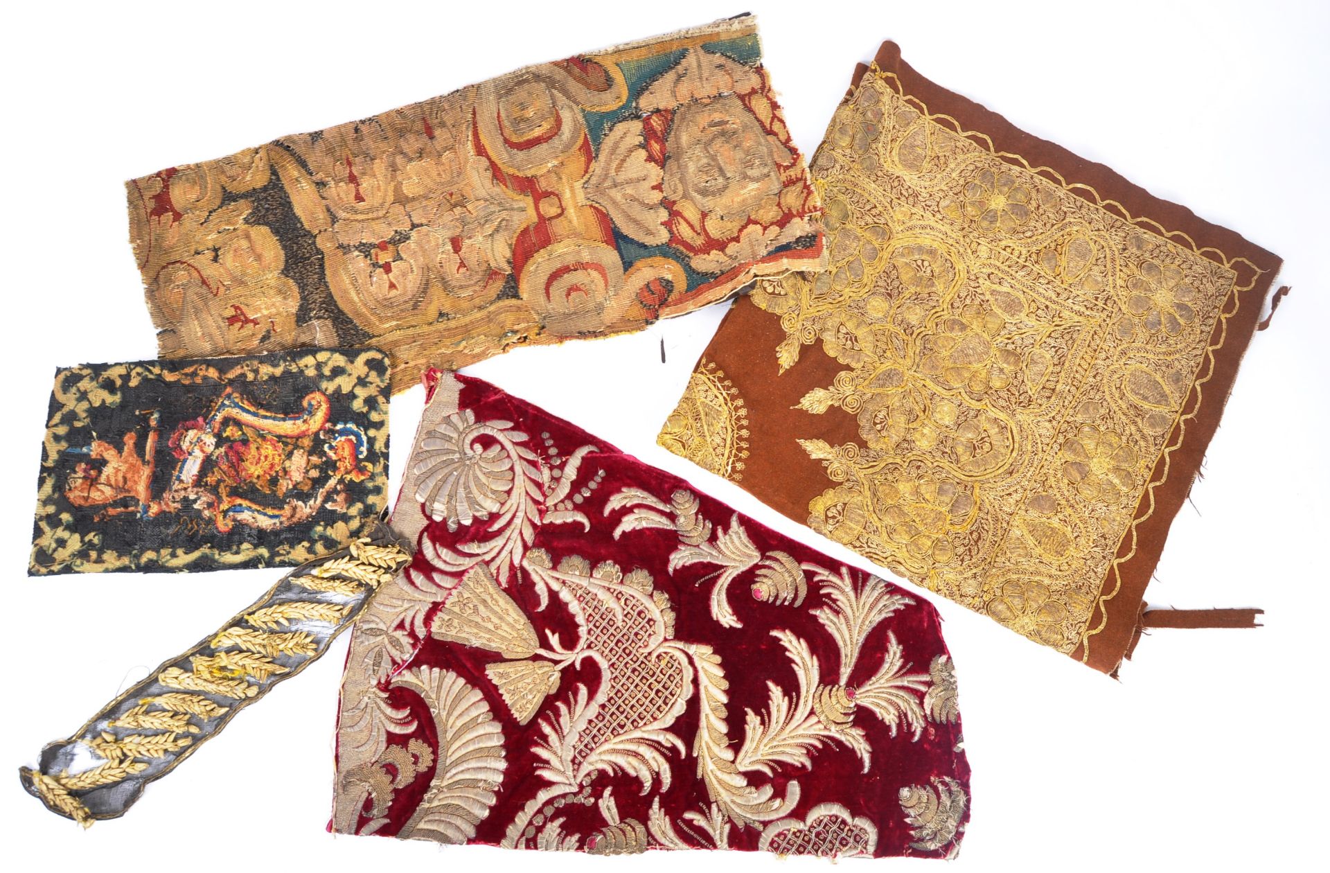 ANTIQUE TEXTILES -18th CENTURY AND LATER SCRAPS