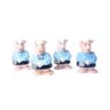 SET OF FOUR VINTAGE NATWEST PIGGY BANK MUM LADY HILARY PIGS