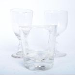 GROUP OF 3 19TH CENTURY WINER - DRINKING GLASS GLASSES