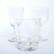 GROUP OF 3 19TH CENTURY WINER - DRINKING GLASS GLASSES