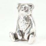 MID 20TH CENTURY WHITE METAL TEDDY BEAR FIGURE