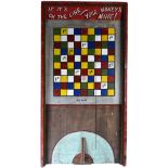 VINTAGE FAIRGROUND 'ROLL-A-PENNY' WOODEN GAME BOARD
