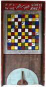 VINTAGE FAIRGROUND 'ROLL-A-PENNY' WOODEN GAME BOARD