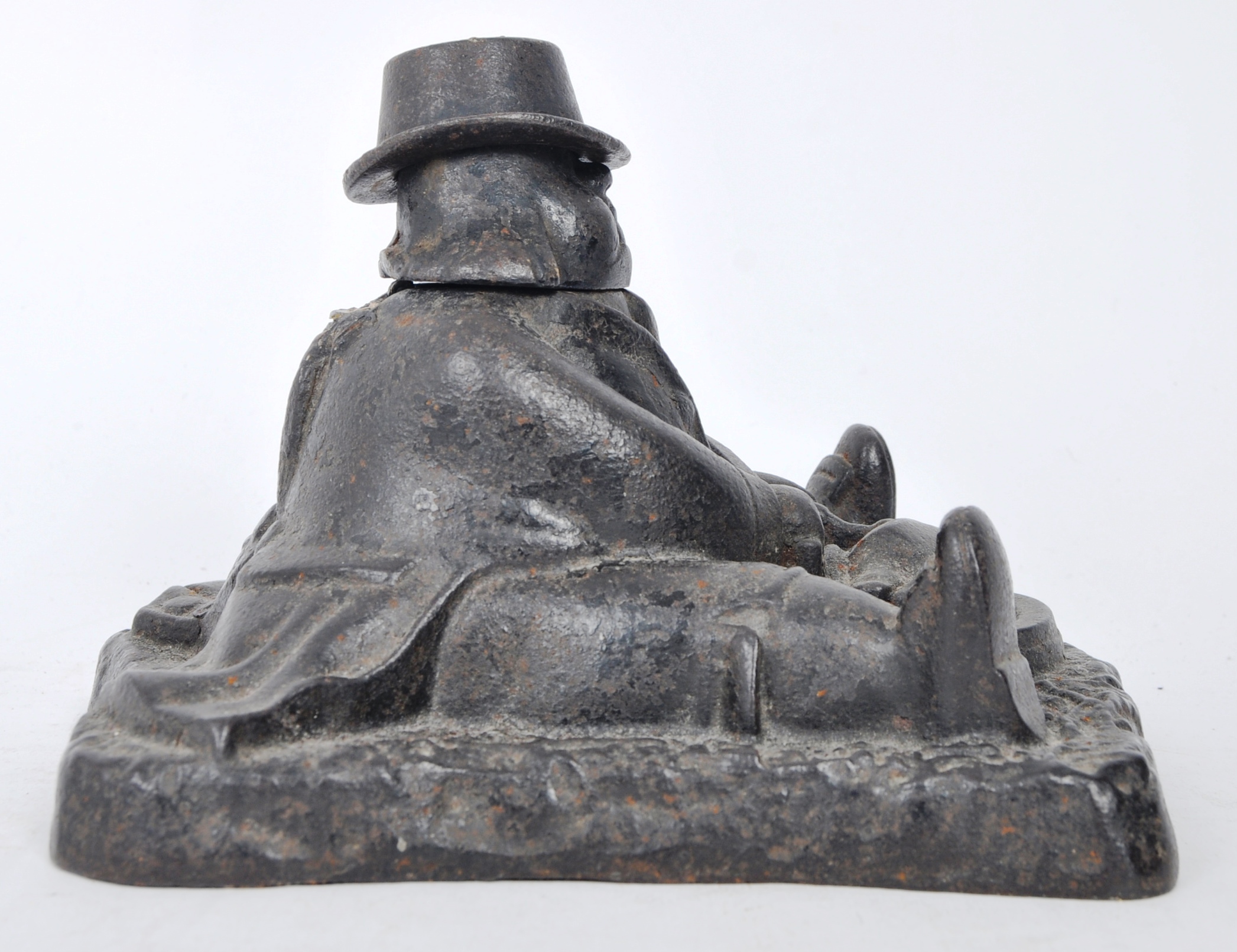 EARLY 20TH CENTURY CAST IRON INKWELL AS DANIEL LAMBERT - Image 6 of 6