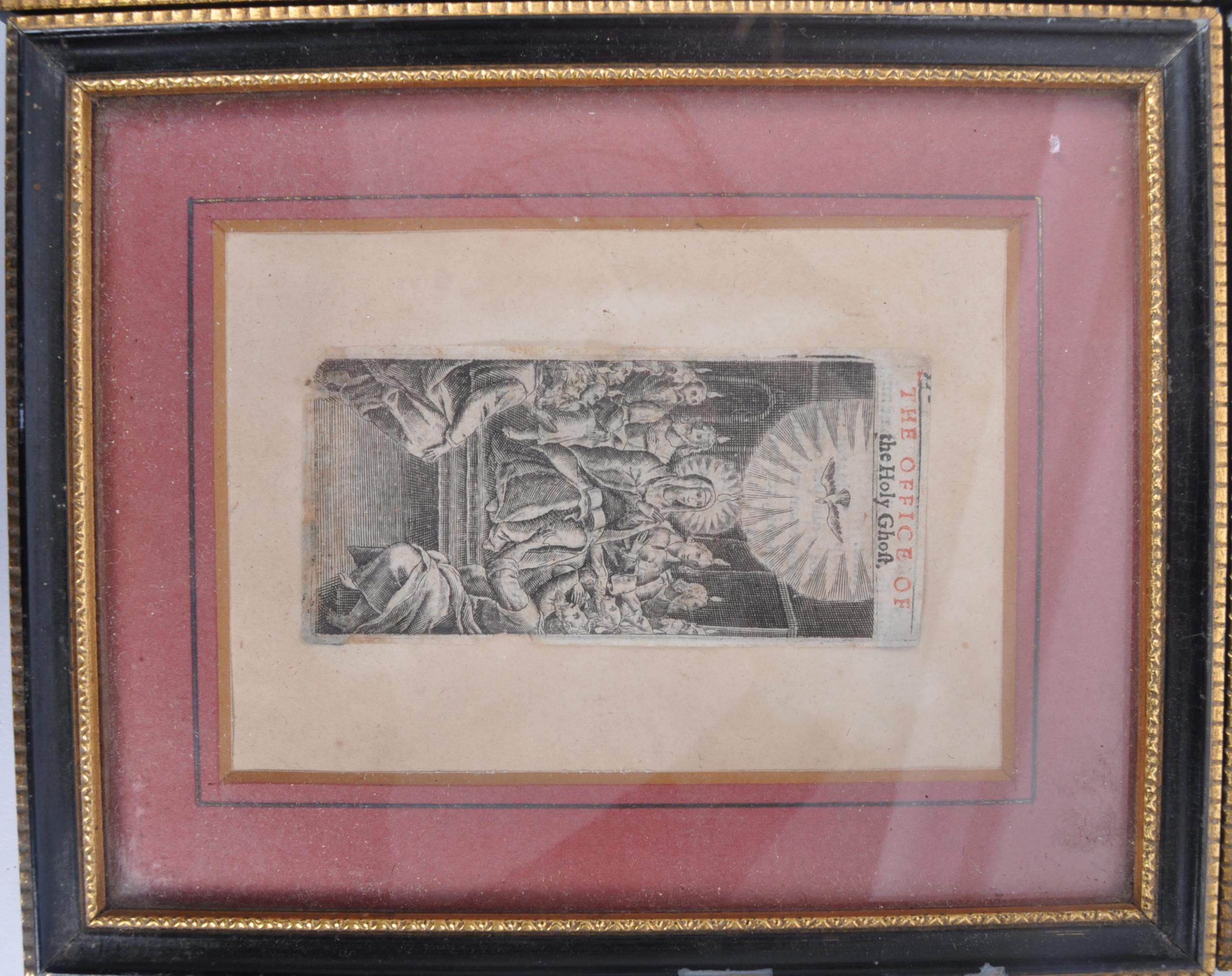FOUR ANTIQUE FRAMED CHRISTIAN WOODBLOCK ENGRAVINGS - Image 3 of 6