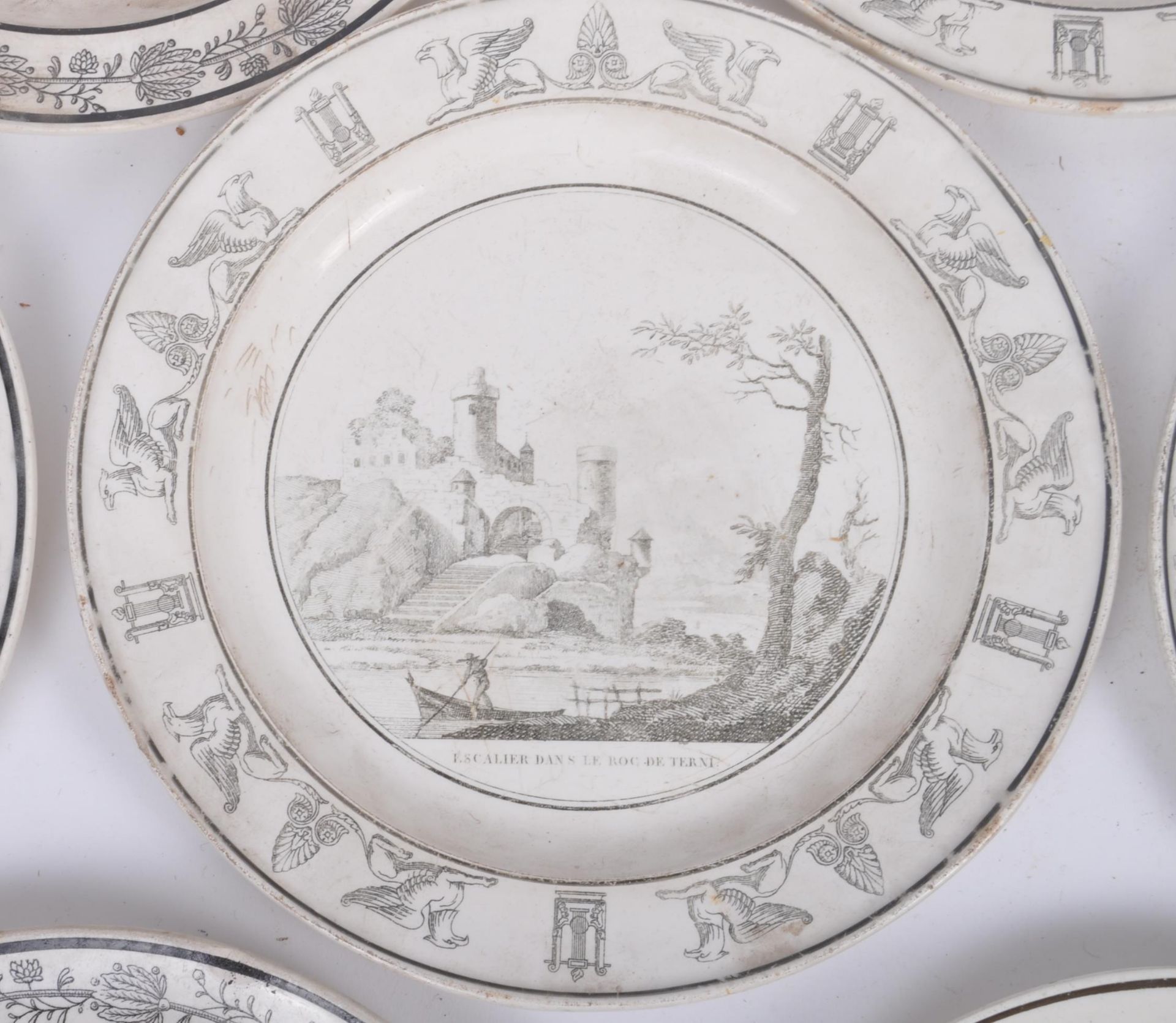 COLLECTION OF ASSORTED MONOCHROME GLAZED PLATES - Image 7 of 11