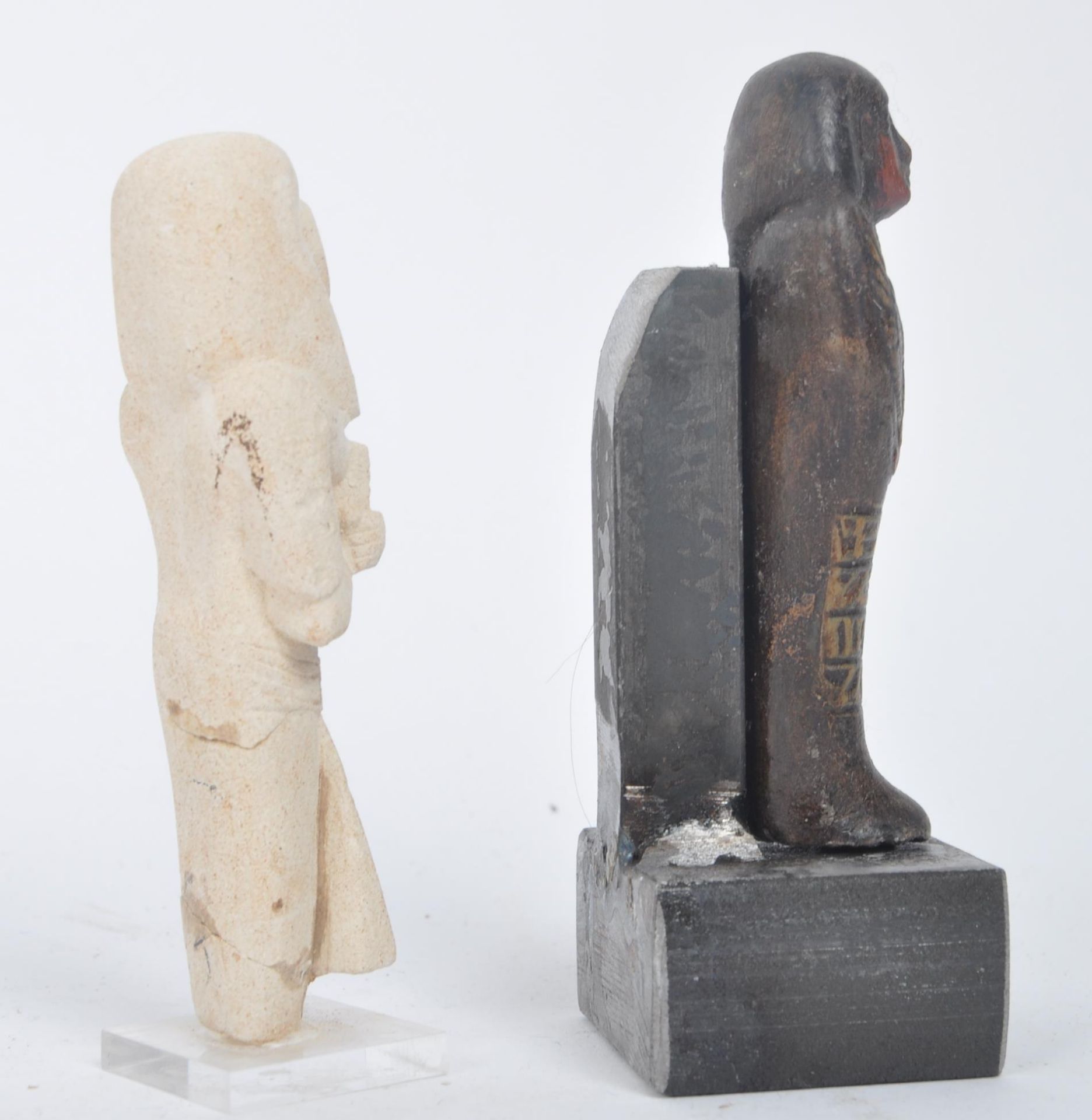 TWO ANCIENT EGYPTIAN USHABTI FUNERAL STATUETTES - Image 6 of 6