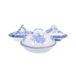 COLLECTION OF 19TH CENTURY BLUE & WHITE TUREENS