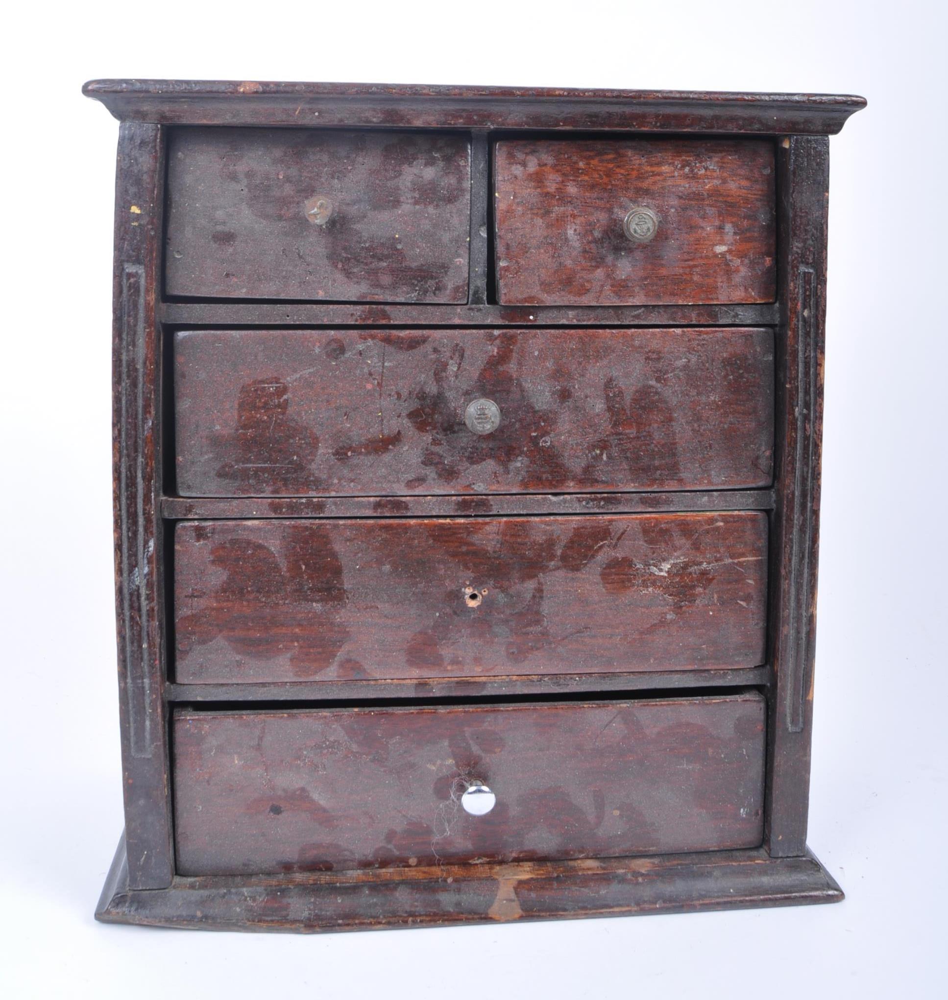 A VICTORIAN APPRENTICE PIECE CHEST OF DRAWERS - Image 2 of 5