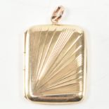 ART DECO 9CT GOLD BACK & FRONT LOCKET PENDANT