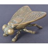 TOBACCIANA - 20TH CENTURY BRASS ASHTRAY IN THE FORM OF A FLY