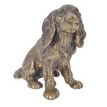 20TH CENTURY CAST BRASS COCKER SPANIEL