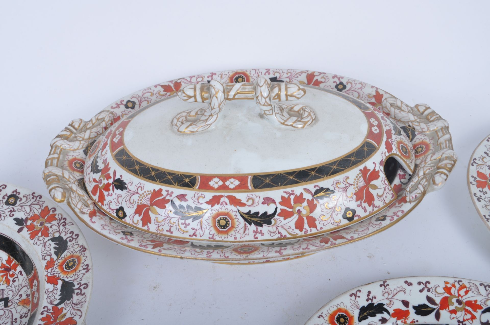 VICTORIAN 19TH CENTURY ASHWORTH BROS PART DINNER SERVICE - Image 4 of 9