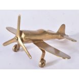 BRASS MODEL OF A WWII SPITFIRE AEROPLANE