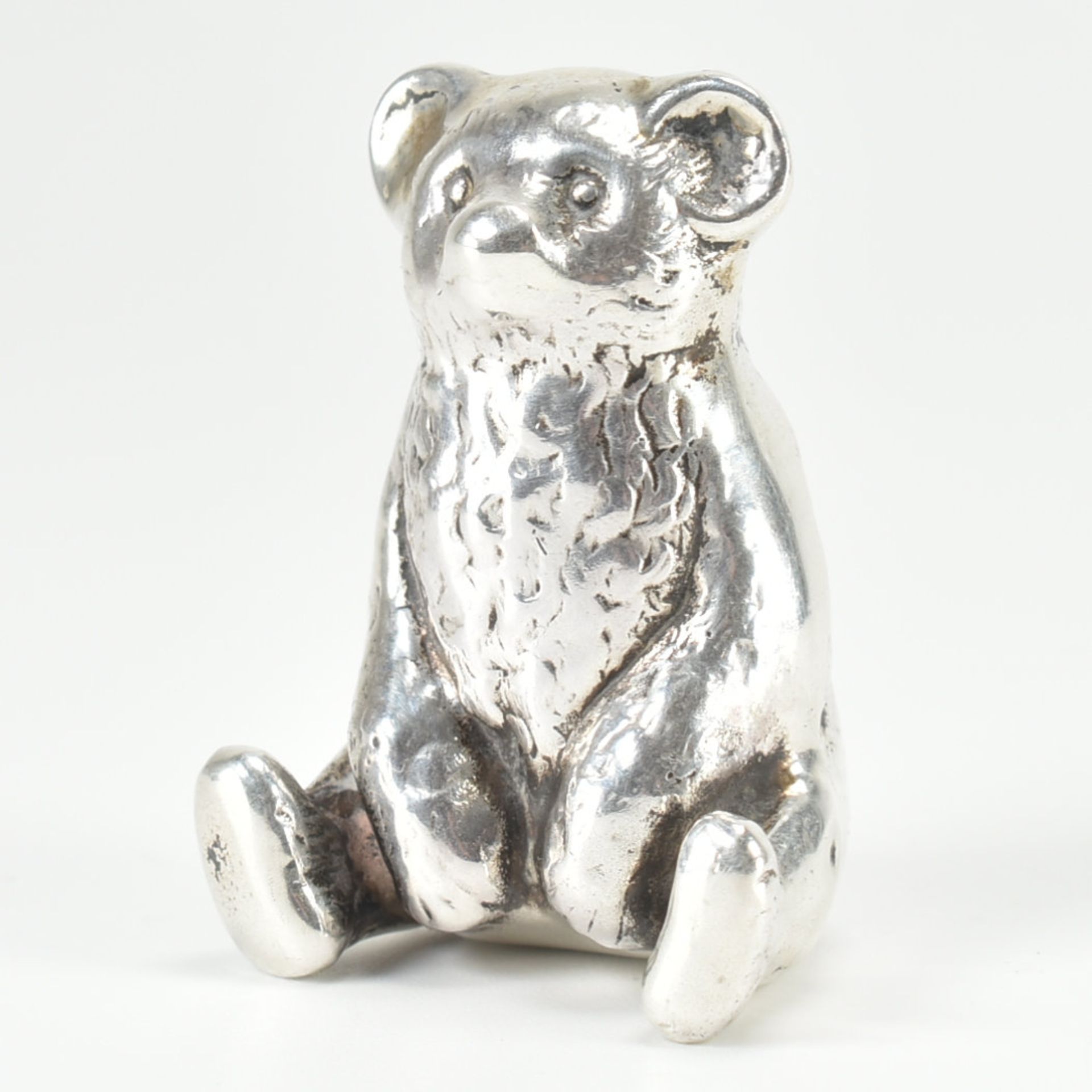 MID 20TH CENTURY WHITE METAL TEDDY BEAR FIGURE - Image 12 of 14