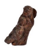 20TH CENTURY OAK CARVING OF MADONNA & CHRIST