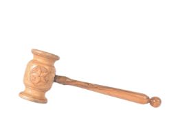 VINTAGE AUCTIONEER'S GAVEL FROM THE HOLY LAND